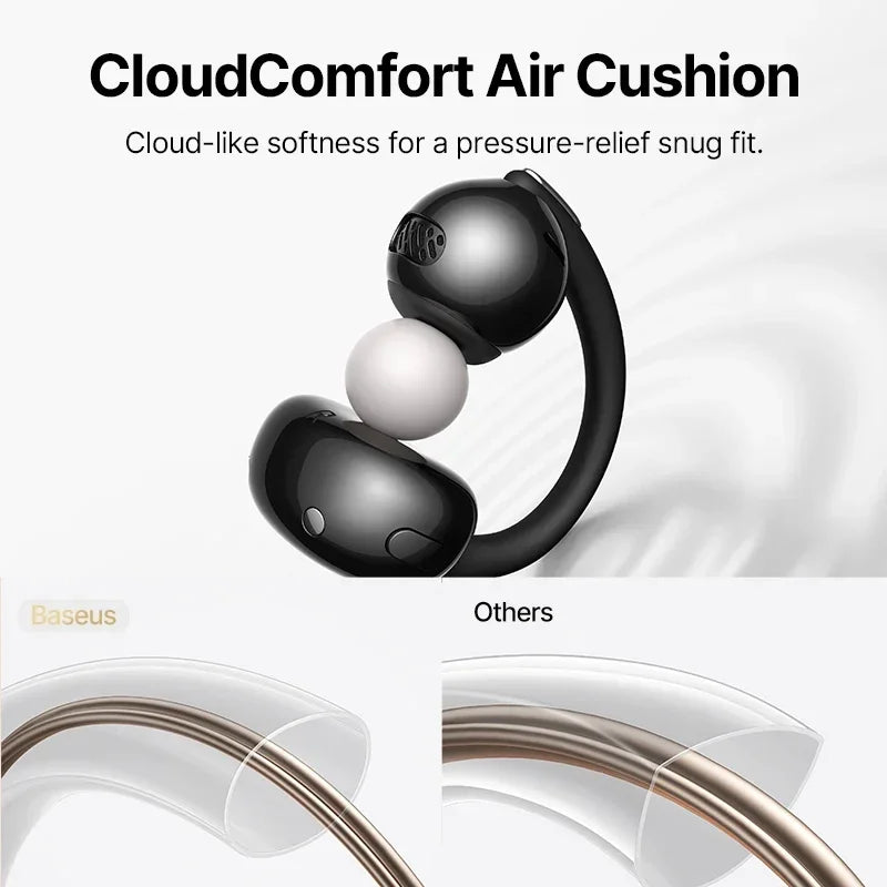 Baseus Bowie MC2 AIR Clip-on TWS Earbuds Ear Clips Wireless Earphones Bluetooth 6.0 Open earrings 4 Mic ENC Sports Headphone