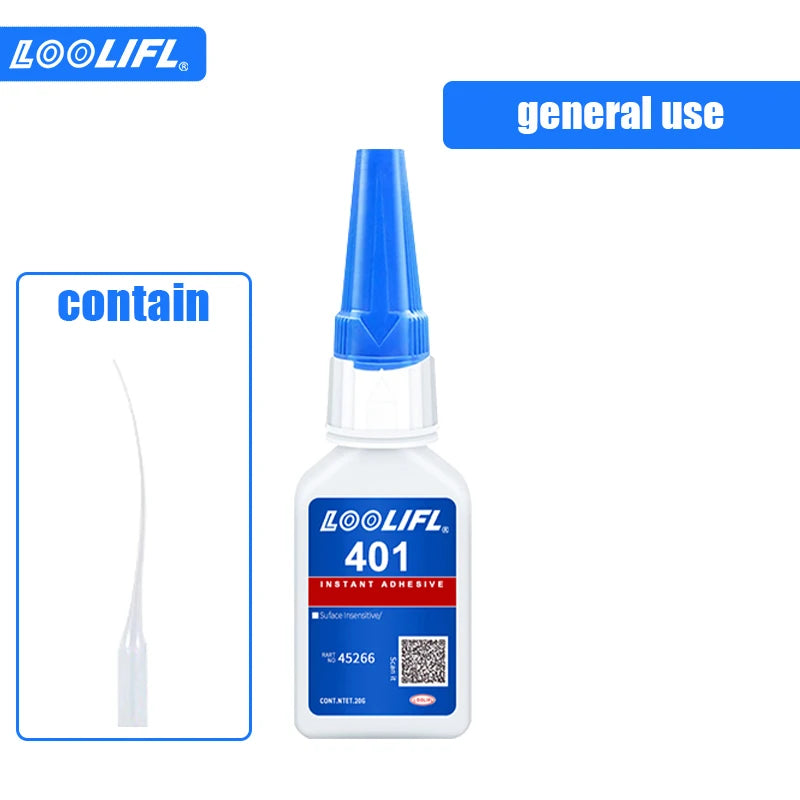 401 Instant Super Glue Strong Fast Dry Universal High Strength Adhesive for Resin Ceramic Metal Glass Plastic Wood Powerful