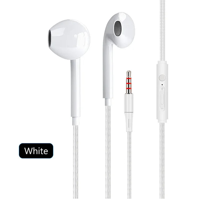 With Built-in Microphone 3.5mm In-ear Wired Headphones Bass Stereo Sport Earphones For Mobile Phone Smartphones Wire Headset