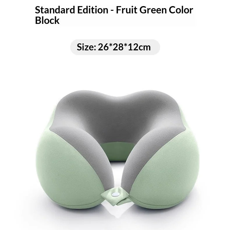2026 New U-Shaped Memory Foam Neck Travel Pillow Slow Rebound Ergonomic Support Washable Soft Portable Airplane Car Office Train