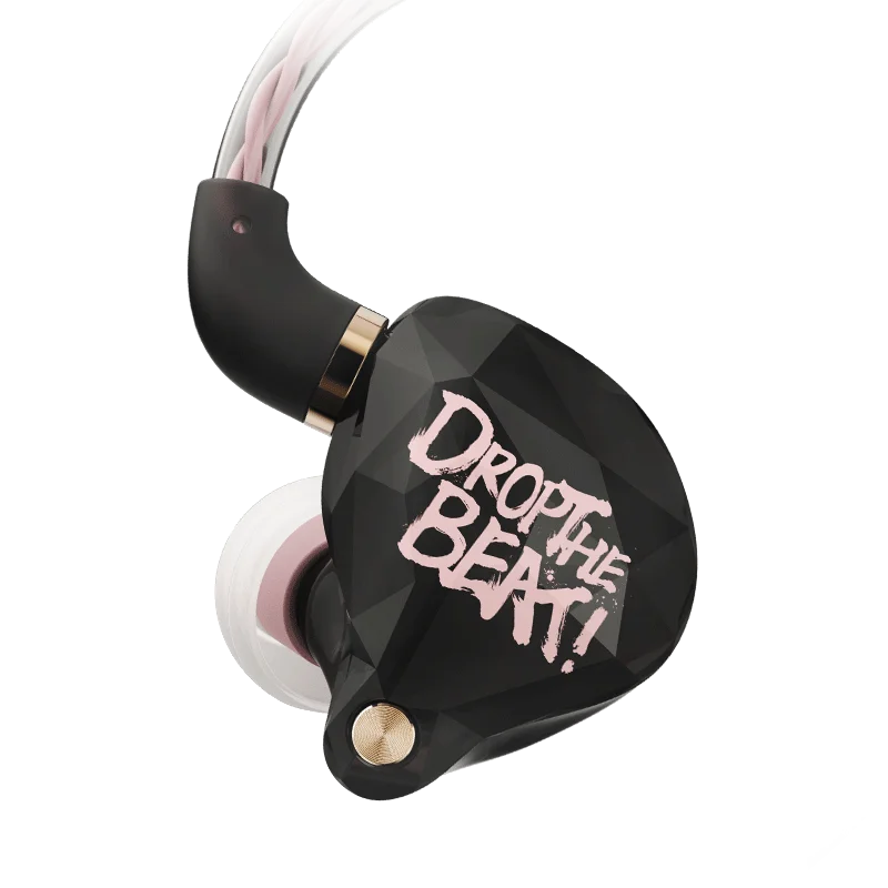 Whizzer OS1 Beat Composite Dynamic Diaphragm Driver (1DD)  5N OFC Cables and 3 Pairs  Eartips HIFI IEMs in-Ear Earphone