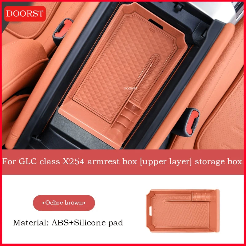 For Mercedes Benz GLC Class X254 GLC260 GLC300 Car Central Control Armrest Box Storage Box Interior Modification Accessories