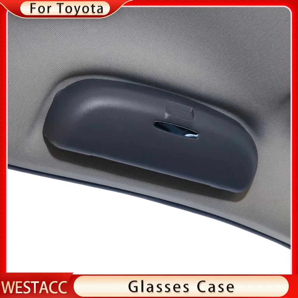 ABS Car Sunglasses Case Glasses Holder for Toyota Camry Highlander RAV4 CHR Corolla Yaris Eyeglasses Storage Box Accessories