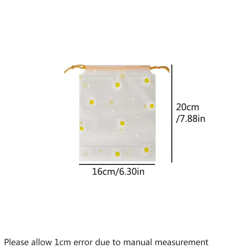 10pcs small chrysanthemum bouquet pockets, miscellaneous storage bags, shoes, socks, umbrella bags