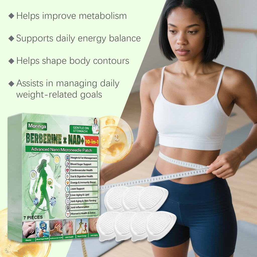 10 in 1 Nano Microneedle Firming Sticker Berberine NAD+ Skin Firming & Body Shaping Patch for Women & Men Long Lasting Care