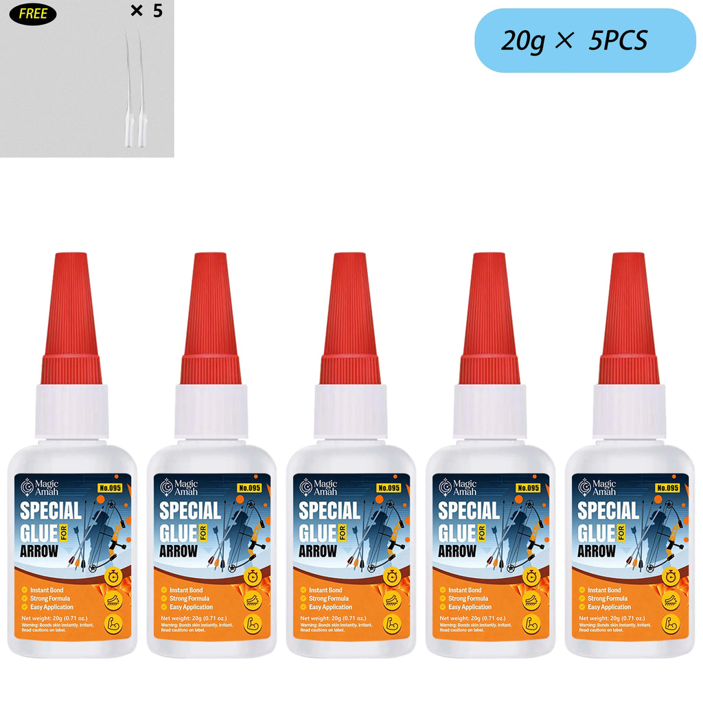 1-5Pcs Special Arrow Glue, Instant Bond Strong Adhesive for Bow and Arrow, Archery Fletching & DIY Repairs