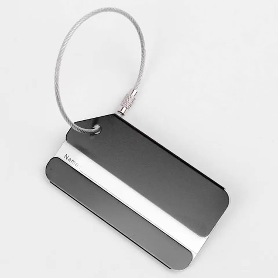 1PC Aluminium Metal Travel Accessories Luggage Baggage Suitcase Backpack Bags Address Tags Name Label Holder for Women Men