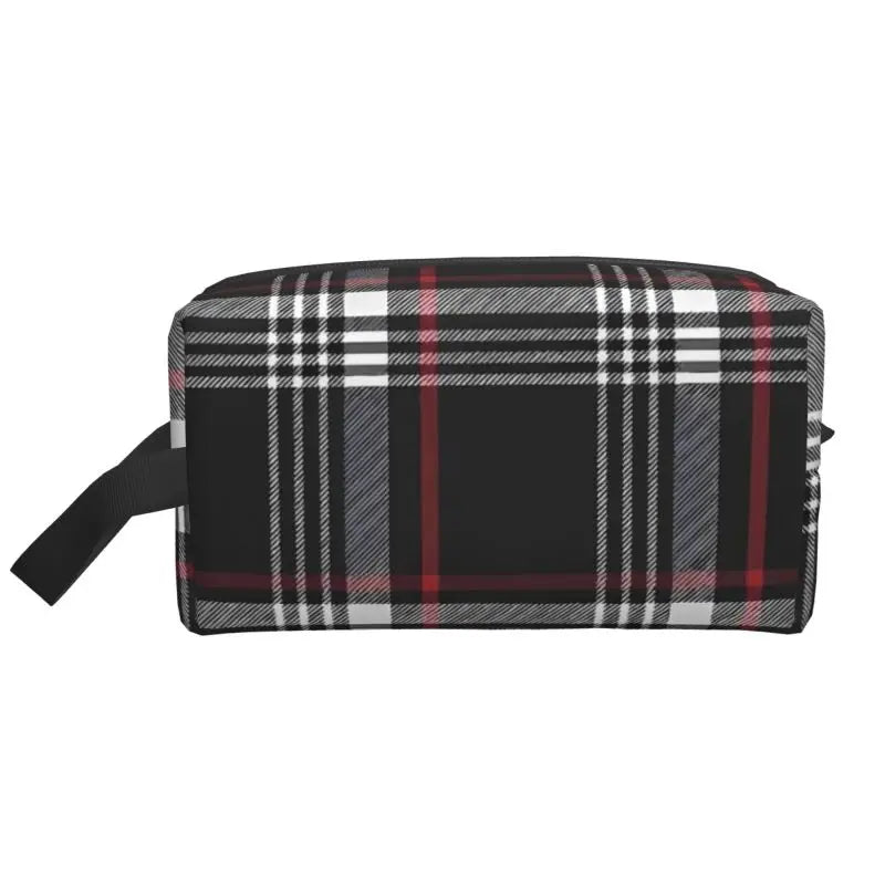 GTI Tartan Print Travel Storage Bags Unisex Portable Toiletry Bag Large Waterproof Makeup Cosmetic Bag Pouch for Women Men Gift