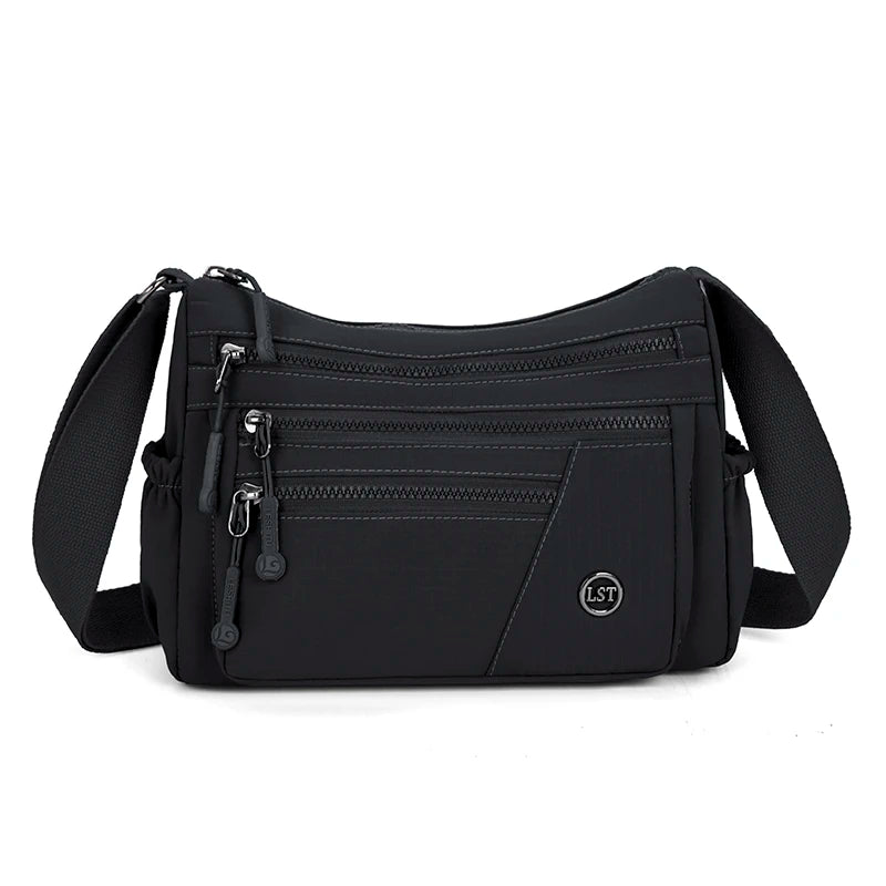 Anti Theft Organized Pockets Women Nylon Crossbody Bag Lightweight Waterproof Oxford Large Capacity Travel Commute Satchel