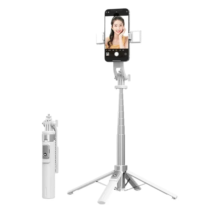 P130/P135 Selfie Stick 1.35m Extendable Four-Legged Stable Selfie Stick Rechargeable Wireless Remote for Live and Selfie