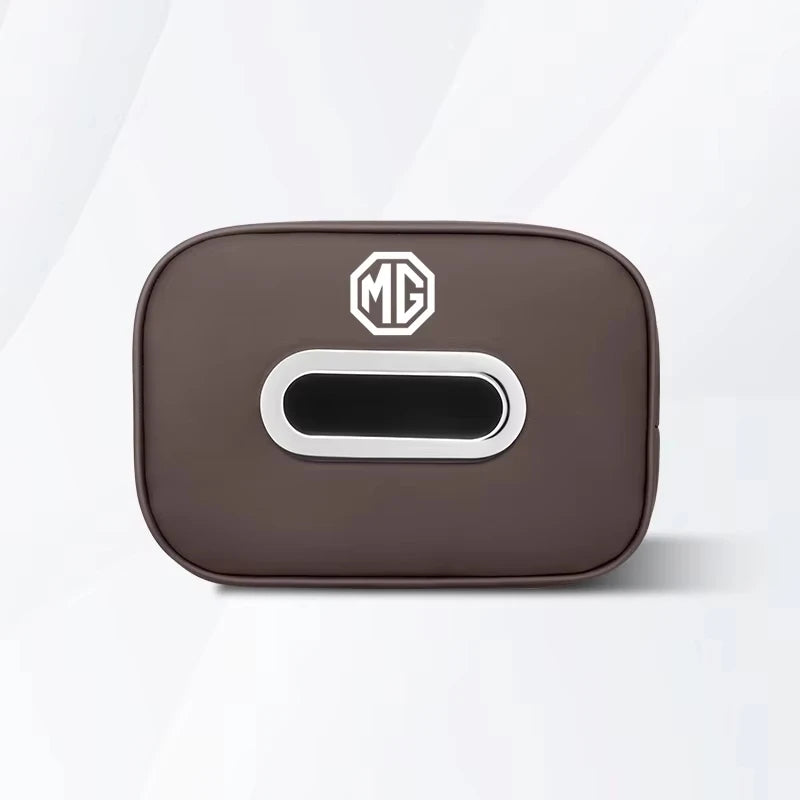 Leather Car Tissue Bag Back Seat Sun Visor Armrest Tissue Box Compatible MG ZS GS MG3 MG5 MG6 MG7 GT Cyberster