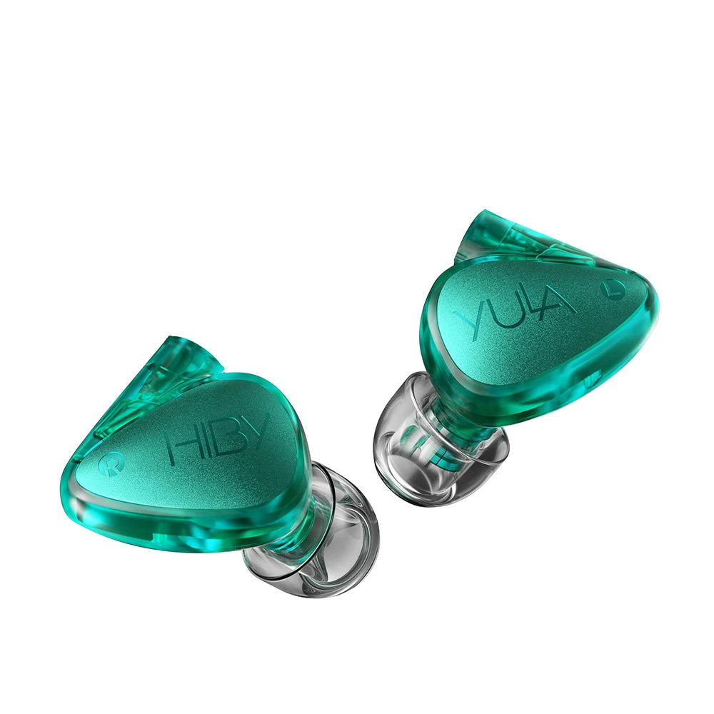 HiBy YULA 10mm Dynamic HiFi Earphones PEEK Diaphragm Dual Magnetic Core Dual Acoustic Chamber Aluminum Alloy CNC 224 OFC Wires