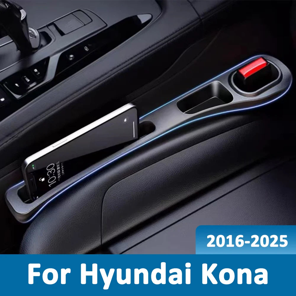 For Hyundai Kona N EV 2016 2017 2018 2019 2020 2021 2022 2023 2024 2025 2PCS Universal Car Seat Leak Proof Strips Storage