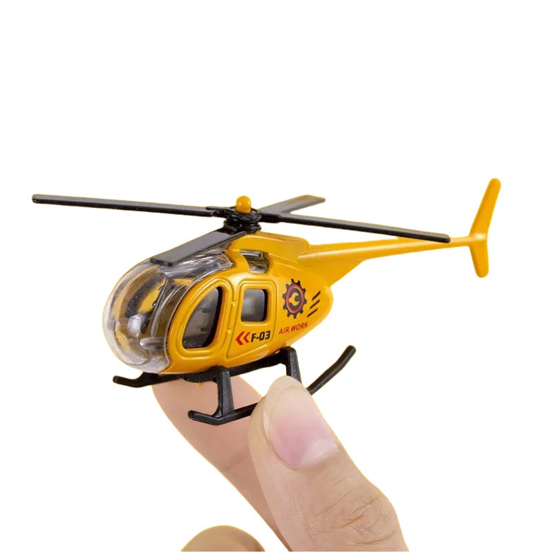 MINI Alloy Helicopter Model Toys Simulation Military Armed Tank Helicopter Armored Vehicle Car Truck Decorations Birthday Gifts