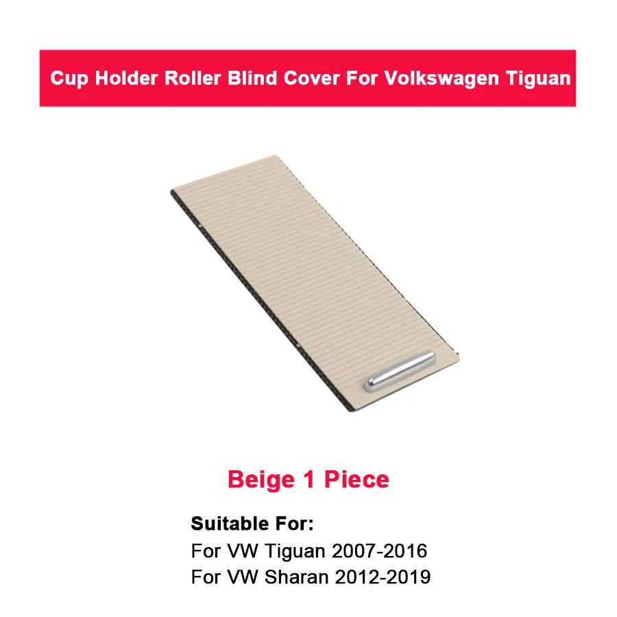 Car Front Center Console Sliding Shutters Replacement Cup Holder Roller Blind Cover For Volkswagen Tiguan For VW SHARAN