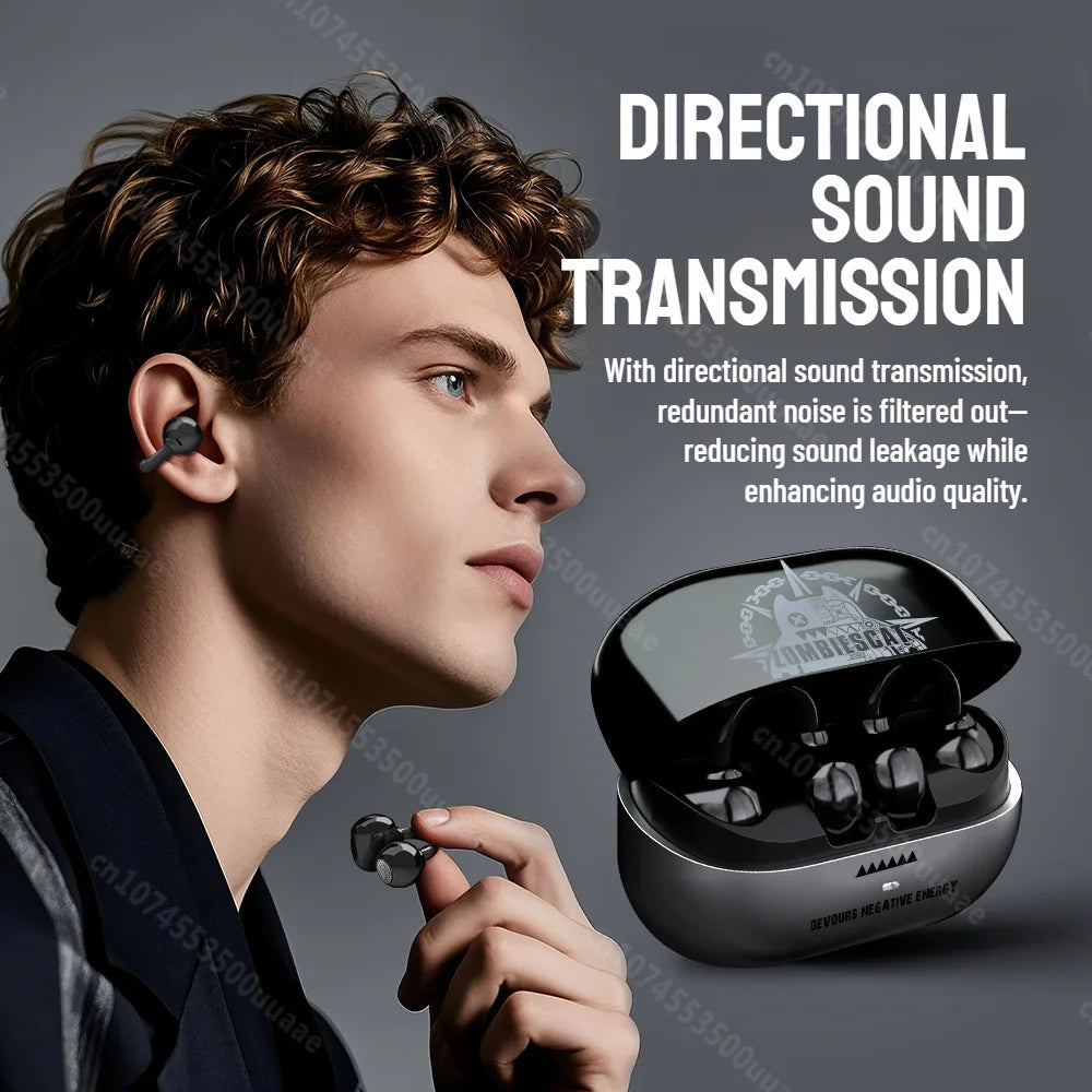 Zombiescat B15 OWS Ear Clip Earphones 360° Immersive Stereo Bluetooth 5.4 Headphone IPX4 Waterproof Sports TWS Wireless Earbuds