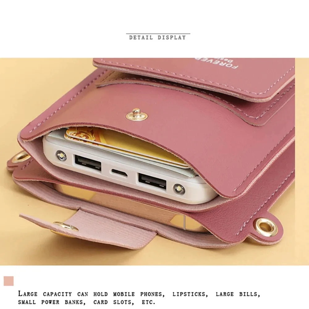 Multi-functional Cell Phone Touch Screen Clutch Bag Women's Wallet Large Capacity Travel Card Holder Passport Holder