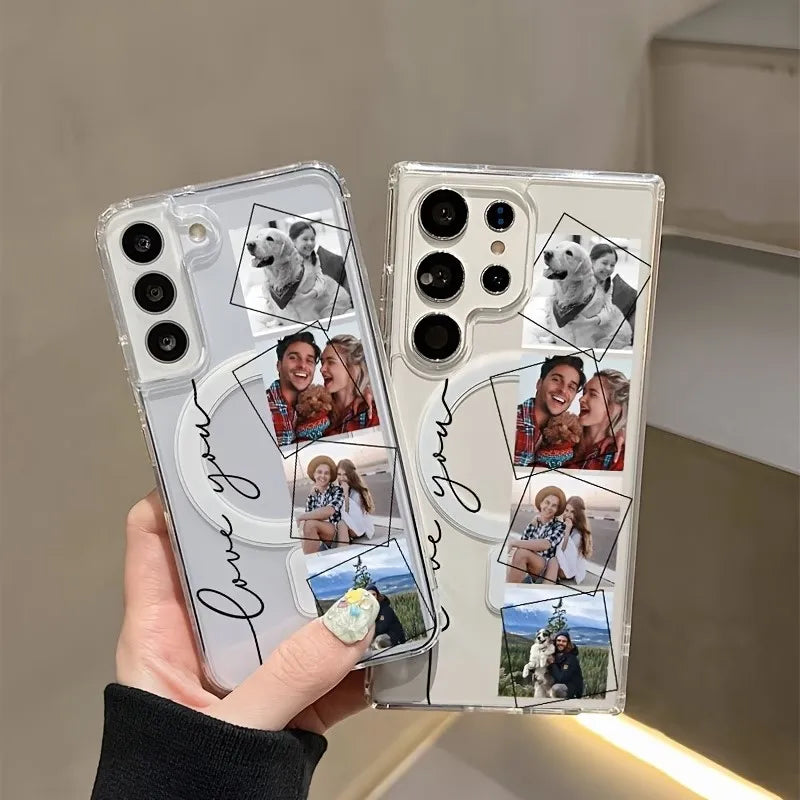 Personalized Custom Photo Magnetic Phone Case For Samsung Galaxy S26 S25 S24 S23 S22 S21 Ultra Plus Edge S20 FE Clear DIY Cover