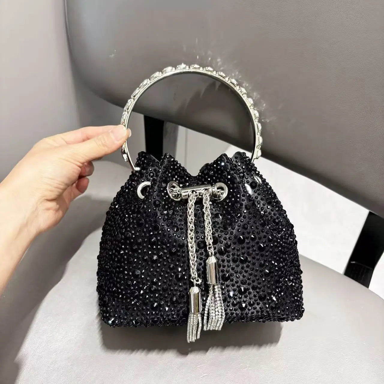 Luxury Designer Women Handbag Glitter Shiny Diamond Clutch Purse Wedding Party Banquet Bag Crystal Rhinestones Evening Bag