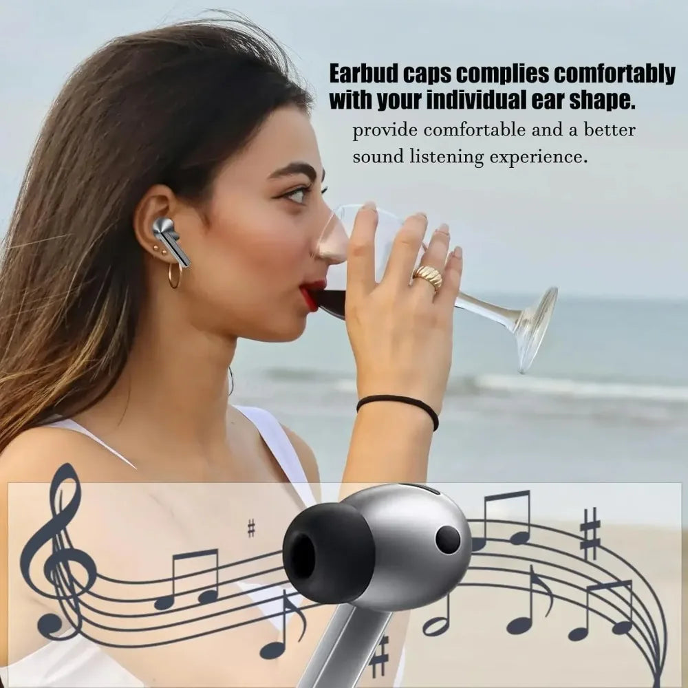 3Pairs Silicone Eartips Earbuds for Samsung Galaxy Buds4 Pro 3Pro Replacement Anti-slip Ear Tips Earplugs for Buds 4 Pro 3 Pro