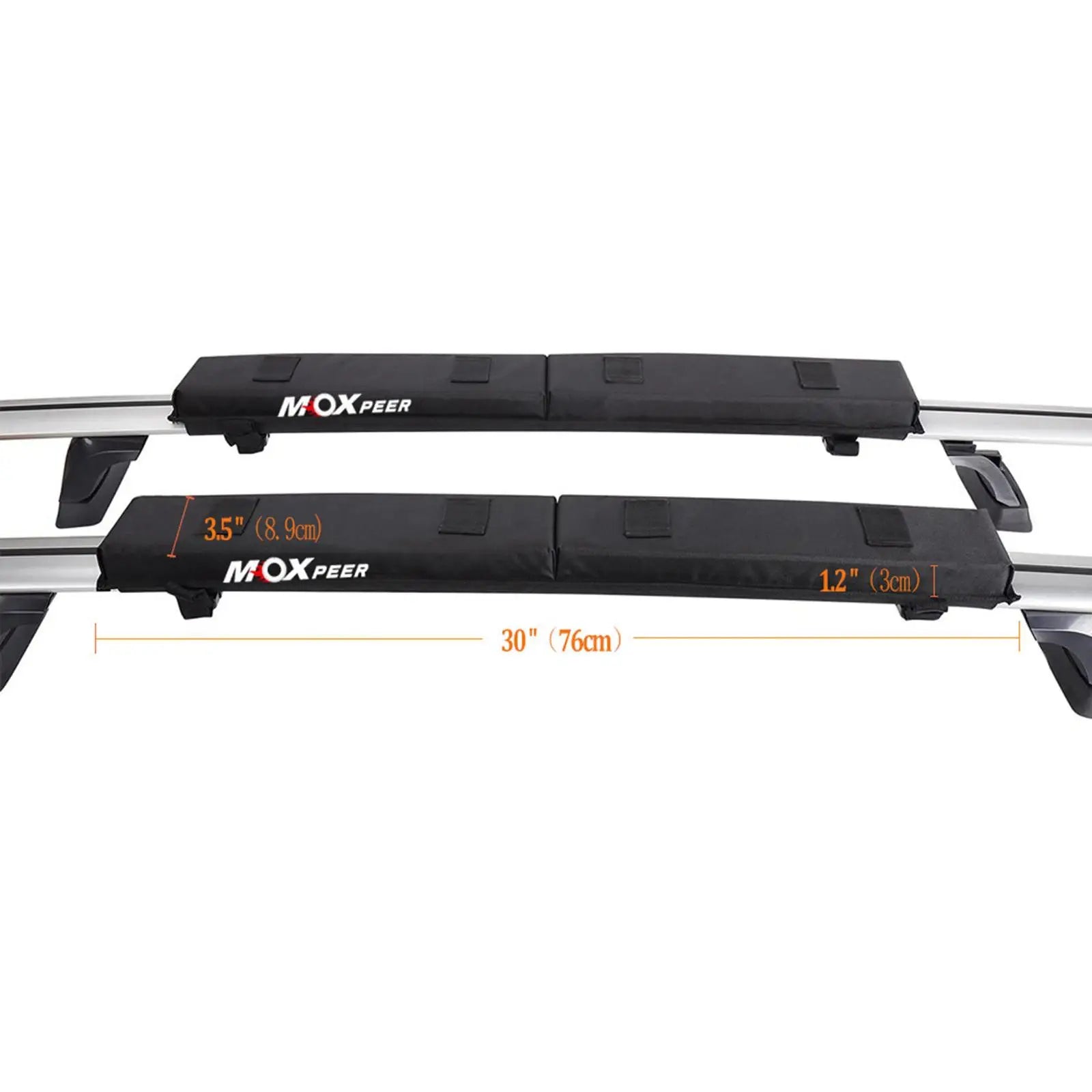 1 Set Car Soft Roof Rack Pads Set Universal Crossbar Pads Roof Crossbar Pads Automotive Accessories for Kayak Surfboard