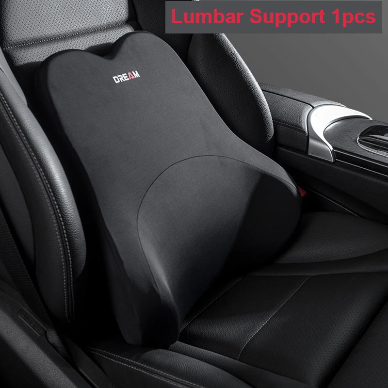 Car Lumbar Support Headrest Neck Pillow Support Universal Soft Neck Pillows Cushion Car Memory Foam Lumbar Pillow Back Support