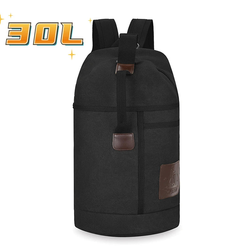 30L/60L Outdoor Sports Bag  Rucksack Canvas Backpacks  School Bag Hiking Travel Backpacks Bucket Bag