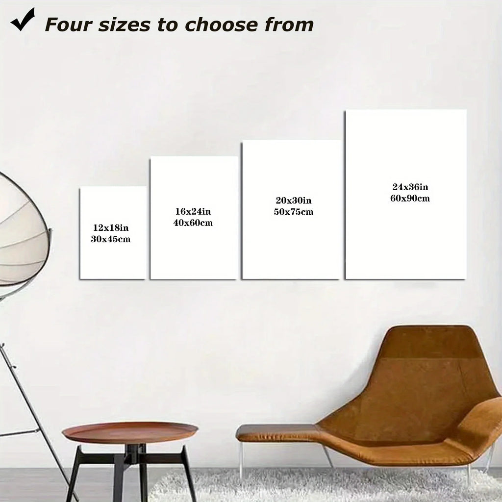 [Elegant Style] Romantic Rainy Night Canvas Art with Unframes –Elegant Umbrella Street Scene, Perfect for Living Room,Bedroom