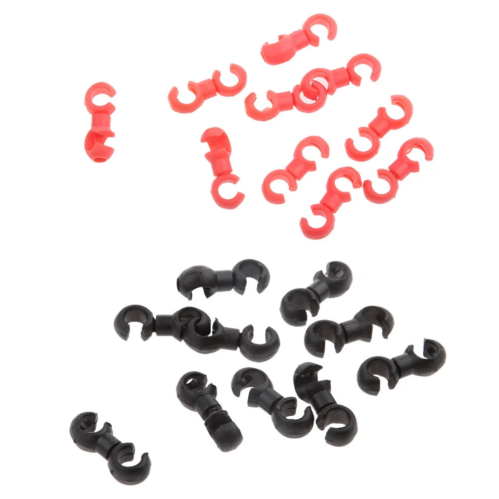 10pcs/set Bicycle Brake Gear Cable S Style Clips Lightweight Rotating Buckle Hose Guide Clasp Cycling Accessories