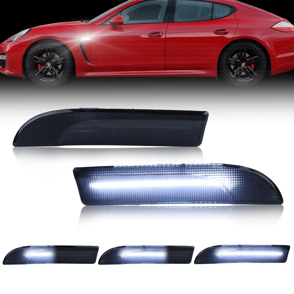 2X Front Side Marker Light Fender Light Turn Signal Light W/LED For 2009 210 2011 2012 2013 2014 2015 2016 Porsche Panamera 970
