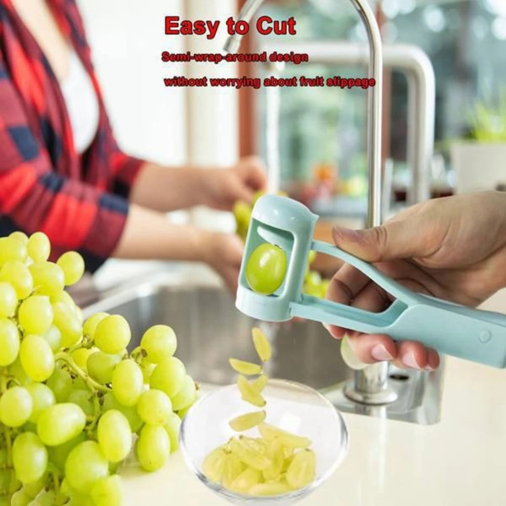 Portable Multi-Fruit Splitter Durable Cherry Tomato Grape Cutter Kids Friendly Kitchen Accessory for Household Daily Use