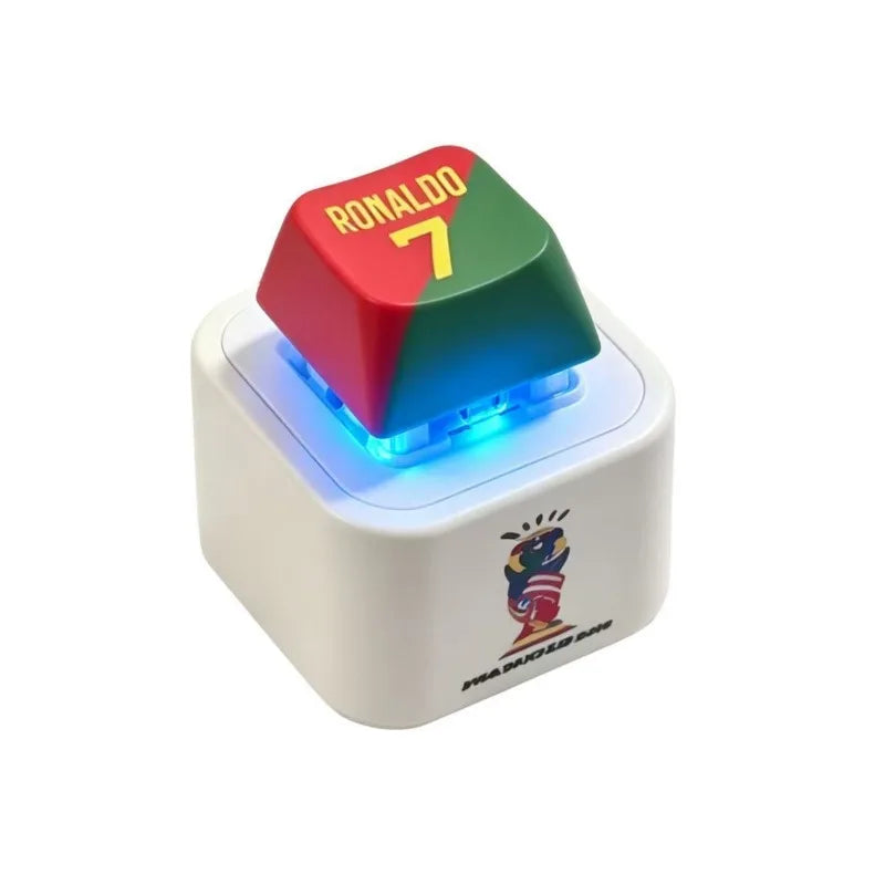 2026 New CreativeKey Pendant  Siu Press-and-Squeeze Stress-Relief Keyboard Sound-Emitting and Light-Up Keychain Gift Anime