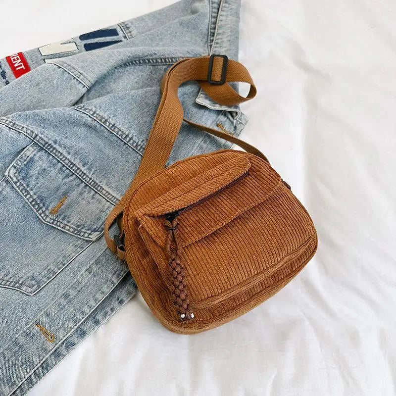 Women Casual Crossbody Bag Zipper Closure Adjustable Shoulder Strap Large Capacity Multi Pockets Daily Messenger Bag