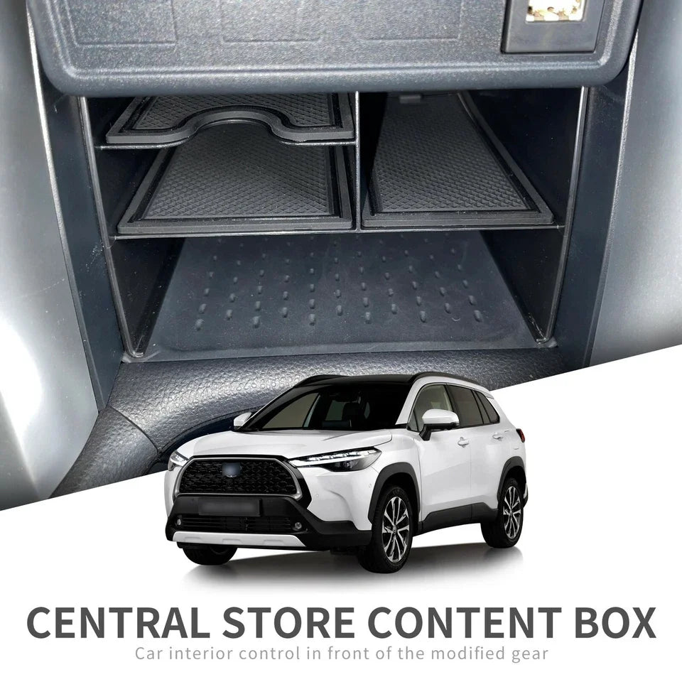 LUCKEASY for Toyota Corolla Cross 2022-2024 Car Storage Box Central Console Tidying Organizer Case Tray Interior Accessories