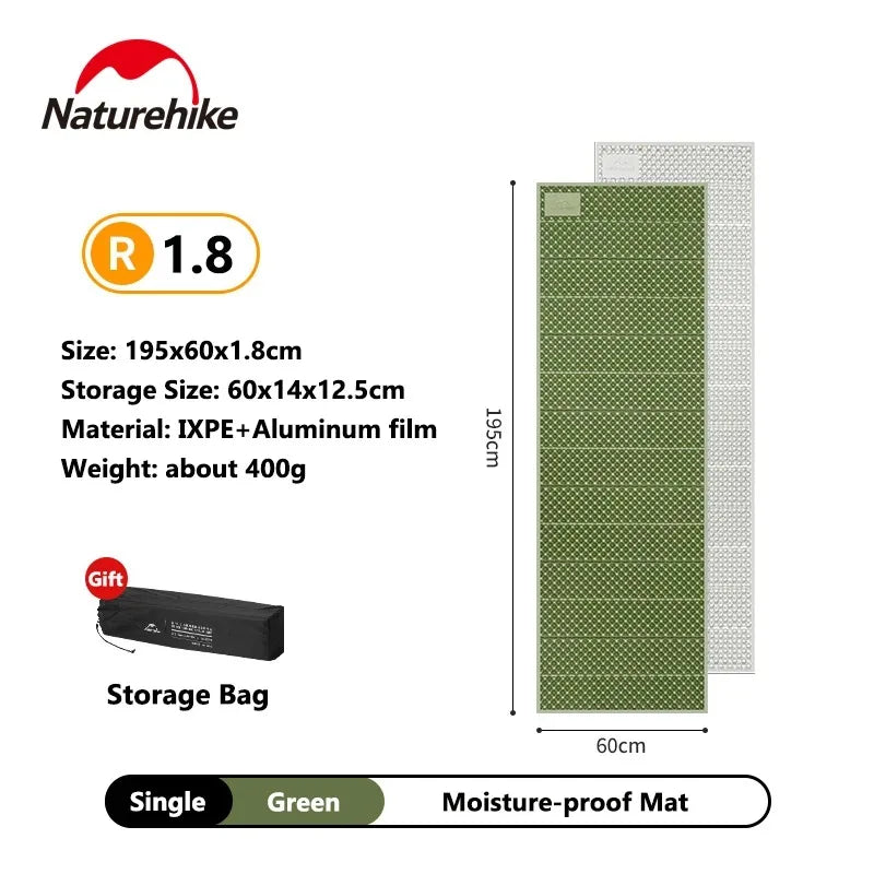 Naturehike 2024 New Camping Mat Winter Warm Moisture Proof Ultralight Sleeping Pad 4 Season Widen Hiking Travel 1-2 Person Mats
