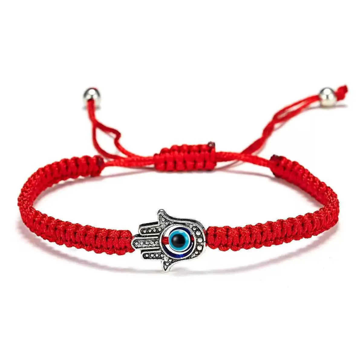Pulseras Hombre Weaved Men's Fatima Hamsa Hand Bracelet Man Braided Turkish Evil Eye Bracelets For Men Women Spiritual Jewelry