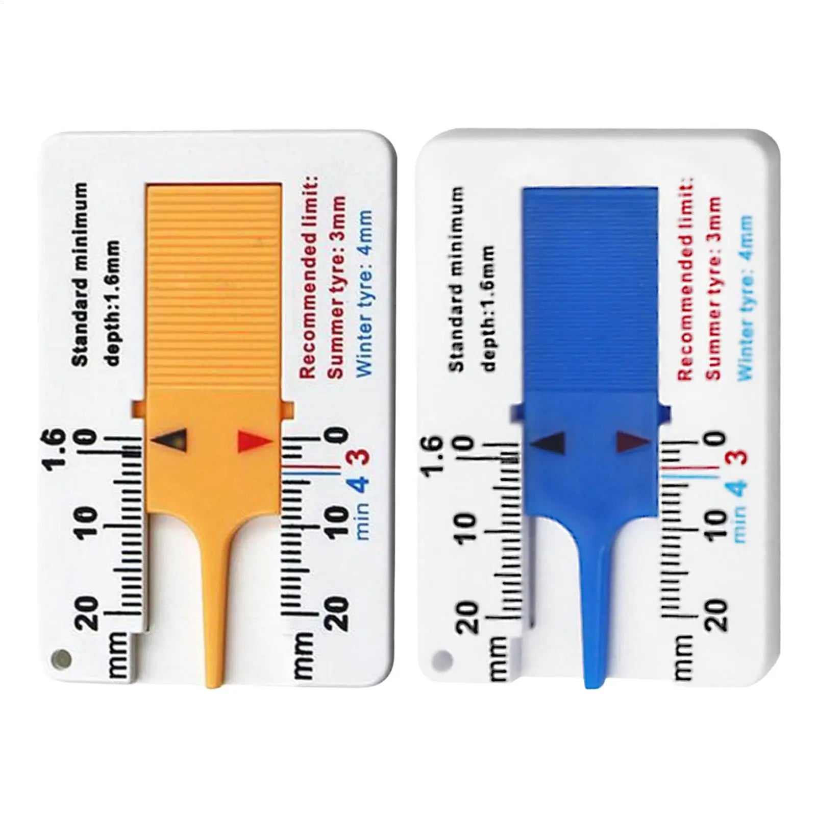 Tyre Tread Depth Depthometer Car Wheel Tread Depthometer Tread Ruler Wheel Measure Tool Plastic Measure Tool