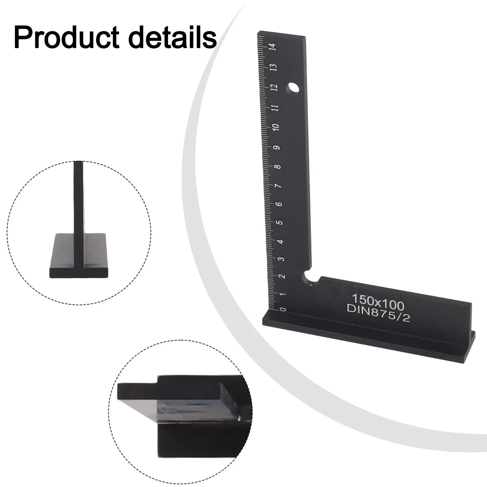 90 Degree Right Angle Square Ruler With Stand Woodworking Ruler Angle Measuring Tool Woodworking Tools