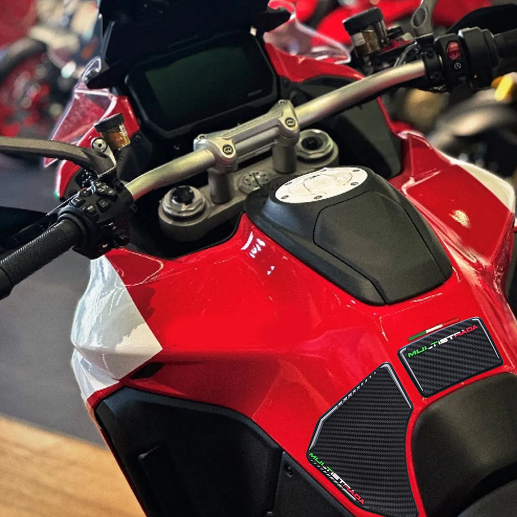 For Ducati Multistrada V4 MTS V4S MTS Non-Slip Tank Pad Knee Protector Side Stickers 2021-2024 Motorcycle Anti-slip Tank Sticker