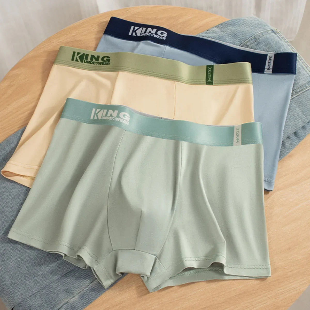 3Pcs Summer Thin Ice Silk Men Boxershorts Graphene Antibacterial Man Underwear Breathable Cool Men's Panties Boxershorts