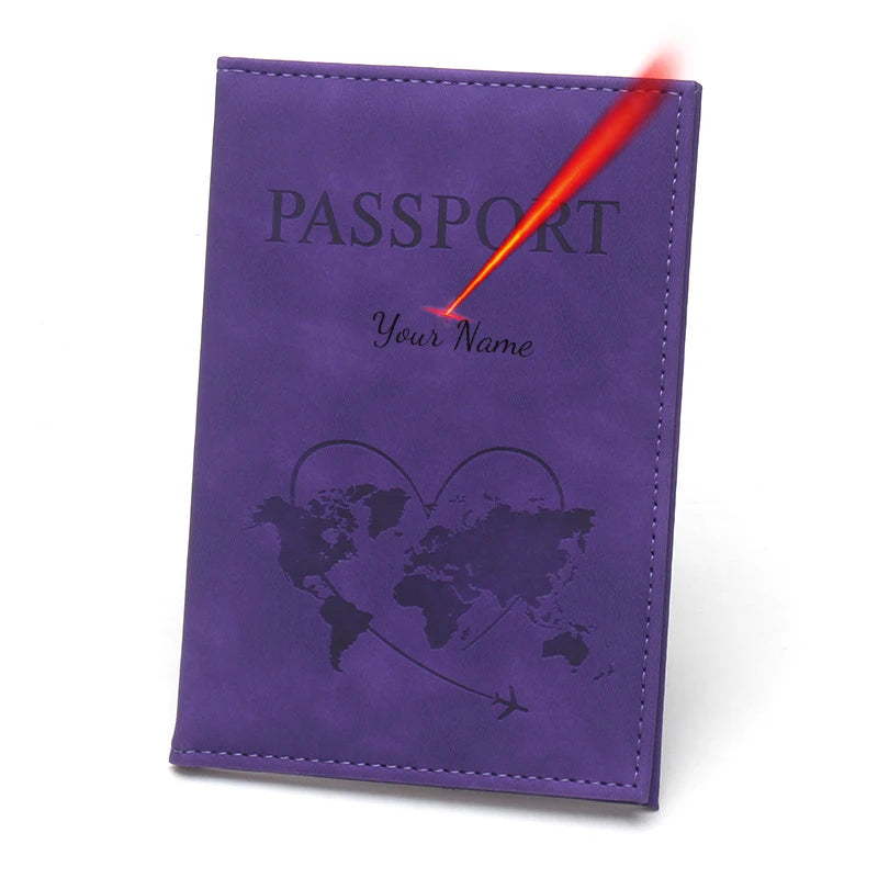 Lovely Map Passport Cover Fashion Travel Wallet  Document Orginizer Passeport Personnalisé Name on Passport Protective