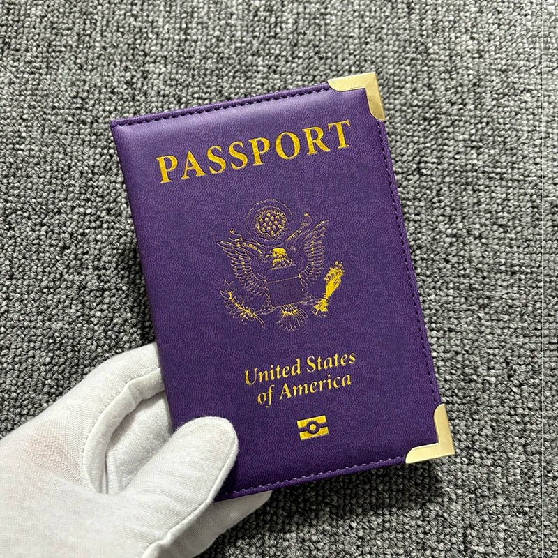 USA Passport Cover Travel Wallet Women Pink Passport Holder Designer Travel Passport Case Pouch Pasaporte