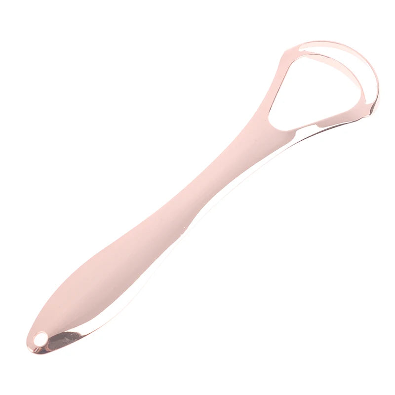 1PCS Oral Cleaner Brush Pure Copper Tongue Scraper Fresh Cleaning Hygiene High Quality Tounge Scraper
