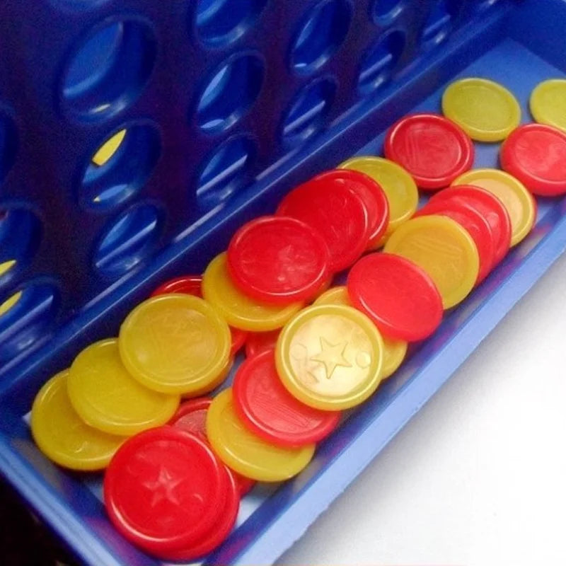 Connect 4 in A Line Board Game Children's Educational Toys Foldable Kids Children Line Up Row Board Puzzle Toys Game Simon