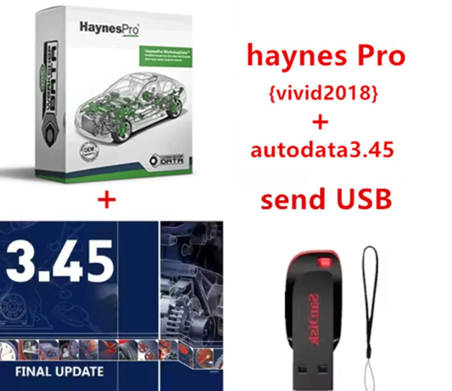 Haynes Pro（Vivid2018）and Autodata3.45 Atris-Technik Automotive Workshop DATA Auto Repair Software Diagnostic Tools