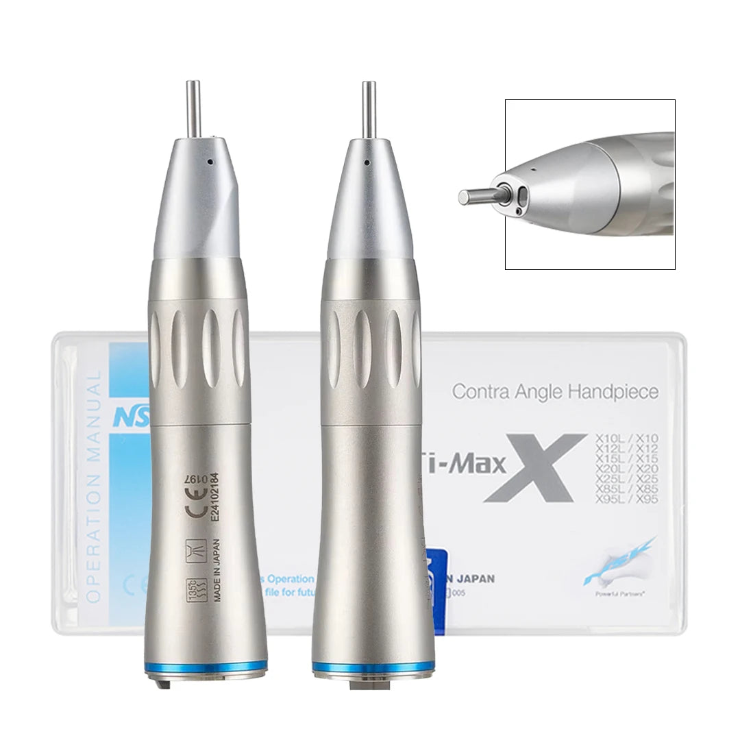 NSK Red Rings Ti Max X95L contraangulo Dental 1:5 Increasing Speed Handpiece Against Contra Angle LED Optic Fiber Quattro Spray