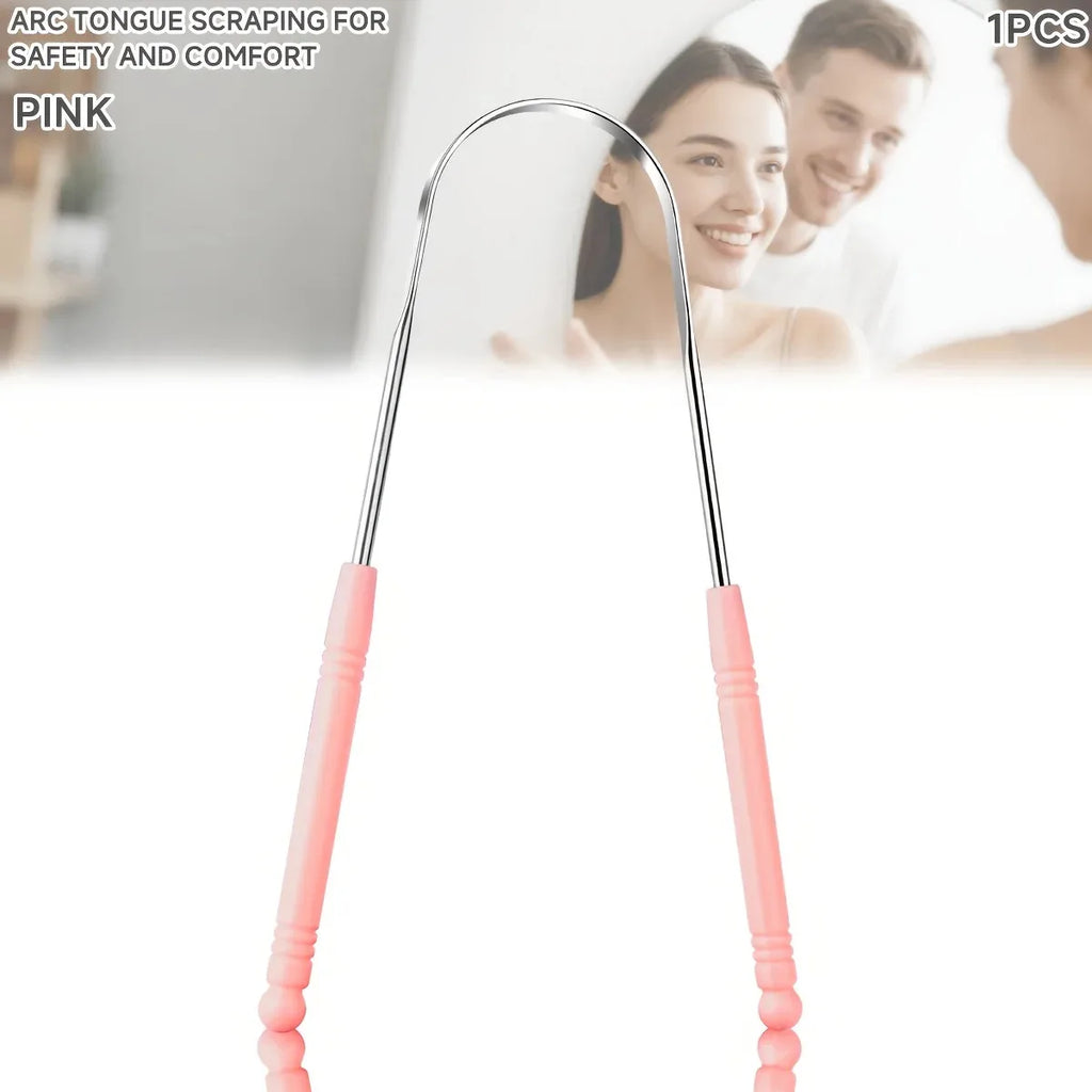 1/4pcs Tounge Scrapers Limpiador De Lengua Stainless Steel Fresh Breath Cleaning Coated Tongue Toothbrush Oral Hygiene