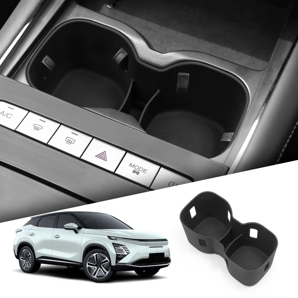 SMABEE for Chery OMODA 5 C5 E5 EV Model 2024 2025 Cup Holder Shock-Absorbing Storage Tray TPE Central Armrest Cup Box Tidying