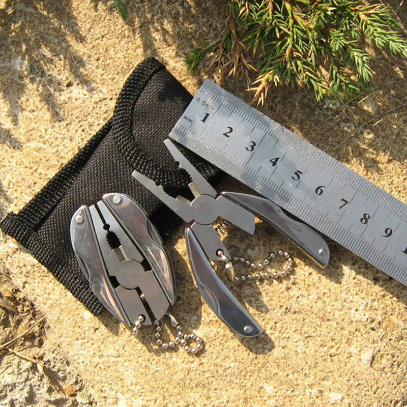 New【Stainless Steel Outdoor Portable Multitool Pliers Knife Keychain Screwdriver Tools Mini Pliers Herramientas Multi Tool】