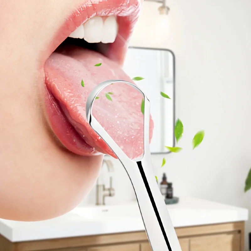 Set of 5 Stainless Steel Tongue Scrapers for Cleaning And Caring for Your Tongue.Ideal Gift for Men, Mom, Dad, Tongue Cleane